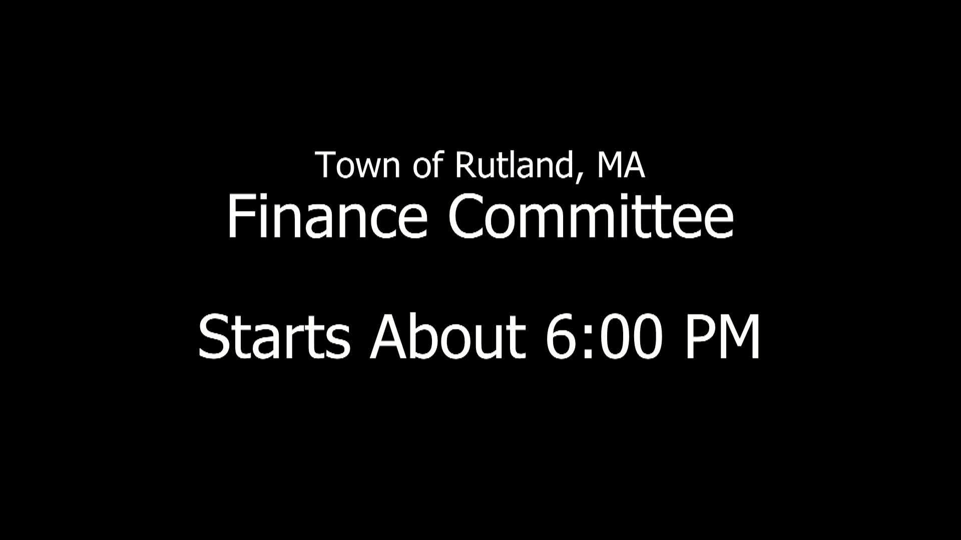 Finance Committee October 16, 2025