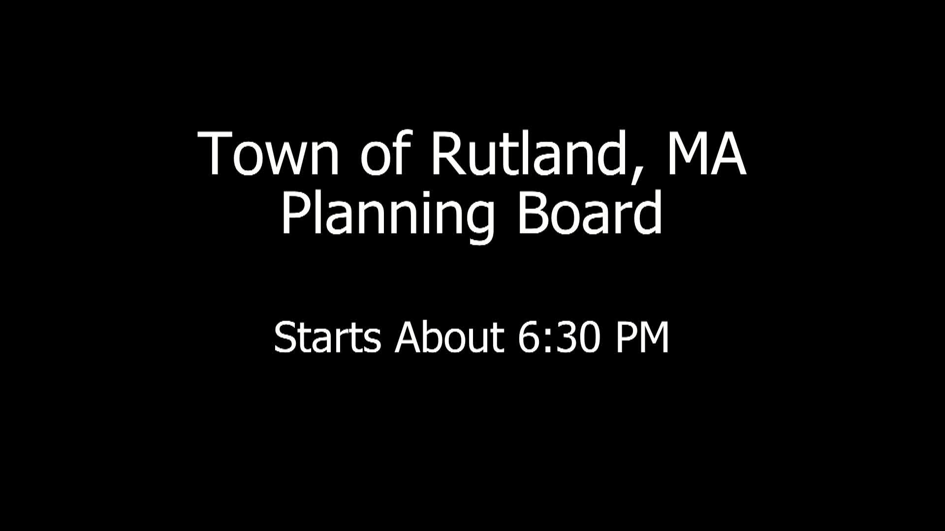 Planning Board (Live)